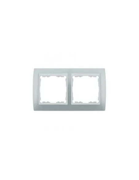 Marco Gris blanco 2 elementos Simon 82621-33 serie 82