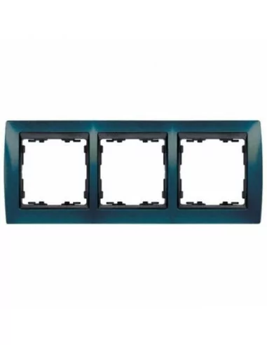 Marco azul metalizado 3 ventanas 82834-64 Simon grafito