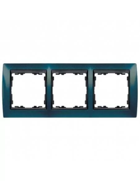 Marco azul metalizado 3 ventanas 82834-64 Simon grafito