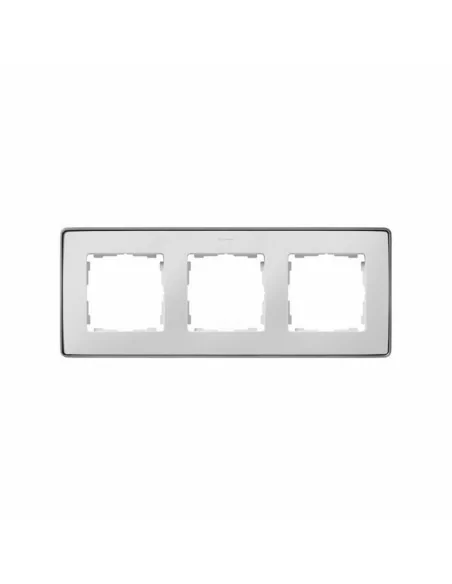 Marco blanco base aluminio 3 elementos 8201630-243 Simon Detail