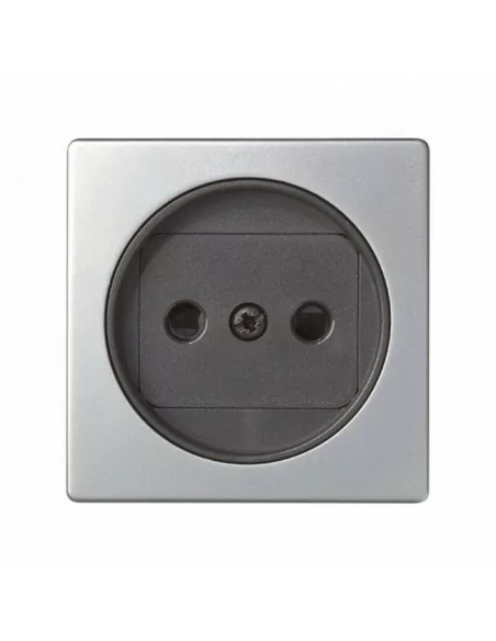 Tapa enchufe sin toma tierra aluminio 82040-33 simon 82