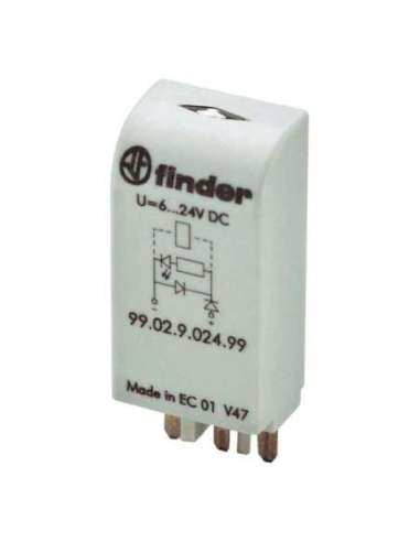 MOD.LED+DIODO 6-24VDC VERDE FINDER 9902902499 (EMBALAJE DE 10 UNIDADES)