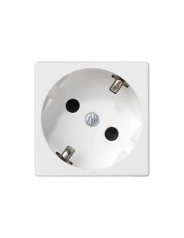 Base de enchufe schuko 16 A 250V~ con dispositivo de seguridad y embornamiento a tornillo blanco Sim CON_CON K01/9