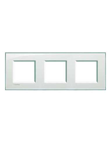 Placa embellecedora Livinglight de color Aguamarina - 2 x 3 módulos BTICINO LNA4802M3KA