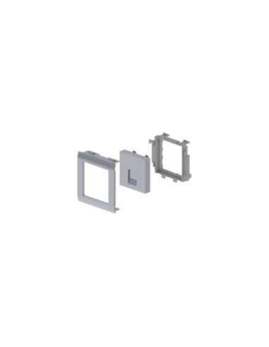 93 Placa plana 1 RJ45 color aluminio 65 U24X 93749-03 UNEX 93749-03 (EMBALAJE DE 6 UNIDADES)