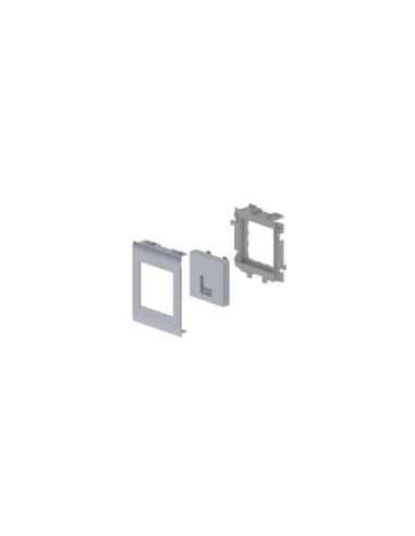 93 Placa plana 1 RJ45 color aluminio 80 U24X 93750-03 UNEX 93750-03 (EMBALAJE DE 6 UNIDADES)