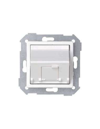 Placa de voz y datos inclinada con guardapolvo para 1 conector RJ45 blanco Simon 82 SIMON 82578-30 (EMBALAJE DE 5 UNIDADES)