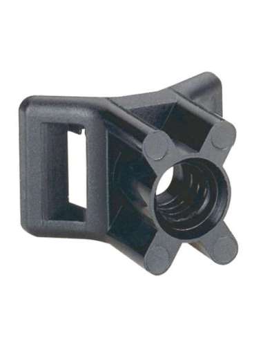 Soporte por tornillo para bridas Colson de ancho 9mm máx. Protección UV. Negro LEGRAND 031950 (EMBALAJE DE 100 UNIDADES)