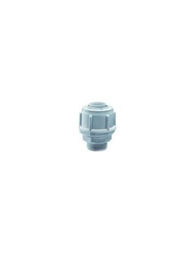 RACOR FIJO RECTO CON PASO GAS RUNG - IP54 - VAINA Ø 22MM - PASO 3/4 - GRIS RAL7035 GEWISS DX56222 (EMBALAJE DE 10 UNIDADES)