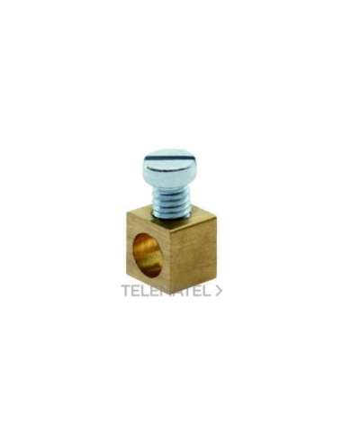 BORNE DE LATÓN PARA CONDUCTOR DE TIERRA PASANTE - 4mm² - FIJACIÓN DE PRESIÓN GEWISS GW26407 (EMBALAJE DE 100 UNIDADES)