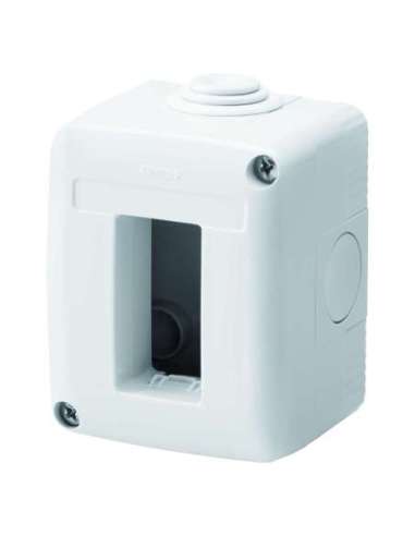 CONTENEDOR PARA APARATOS SYSTEM - PROTEGIDO - 1 MÓDULO - GRIS RAL 7035 - IP40 GEWISS GW27001 (EMBALAJE DE 5 UNIDADES)