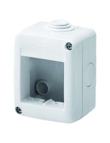 CONTENEDOR PARA APARATOS SYSTEM - PROTEGIDO - 2 MÓDULOS - GRIS RAL 7035 - IP40 GEWISS GW27002 (EMBALAJE DE 5 UNIDADES)