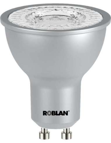 LÁMPARA LED DICROICA PRO GU10 7W SMD 110° BLANCO 6500K 660LM PF0.80 220-240V ROBLAN PROSKYB100 (EMBALAJE DE 20 UNIDADES)