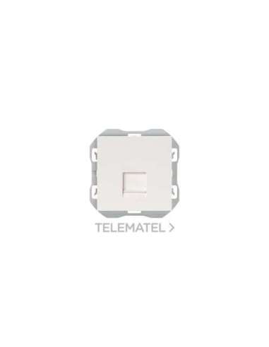 Tapa de voz y datos plana con guardapolvo con 1 conector RJ45 blanco mate Simon 270 SIMON 20000187-190 (EMBALAJE DE 10 UNIDADES)