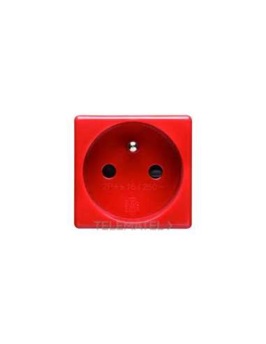 BASE NORMA FRANCESA 250V ac - PARA LÍNEAS DEDICADAS - 2P+T 10/16A - 2 MÓDULOS- ROJO - S - A000169527 GEWISS GW20312