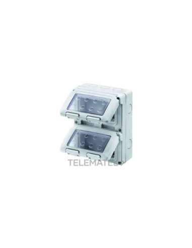 CONTENEDOR ESTANCO PARA APARATOS SYSTEM - VERTICAL - 8 MÓDULOS - MÓDULO 4X2 - GRIS RAL - A000170228 GEWISS GW27051