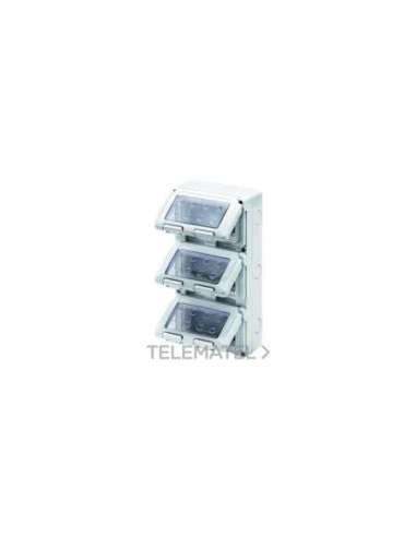 CONTENEDOR ESTANCO PARA APARATOS SYSTEM - VERTICAL - 12 MÓDULOS - MÓDULO 4X3 - GRIS RAL - A000170229 GEWISS GW27052