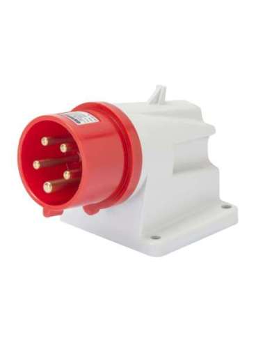 CLAVIJA FIJA DE PARED A 90° - IP44 - 3P+T 16A 380-415V 50/60HZ - ROJO - 6H - CONEXIONAD - A000172968 GEWISS GW60408