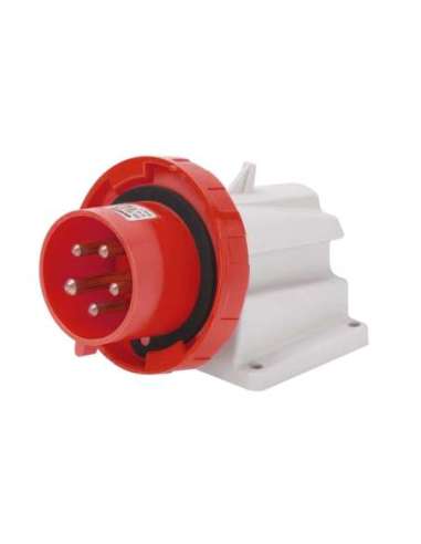 CLAVIJA FIJA DE PARED A 90° - IP67 - 3P+T 16A 380-415V 50/60HZ - ROJO - 6H - CONEXIONAD - A000172990 GEWISS GW60430