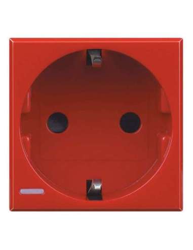 Base 2P+T Axolute - conexión por tornillos - Rojo - 2 módulos - A000614648 BTICINO H4141R