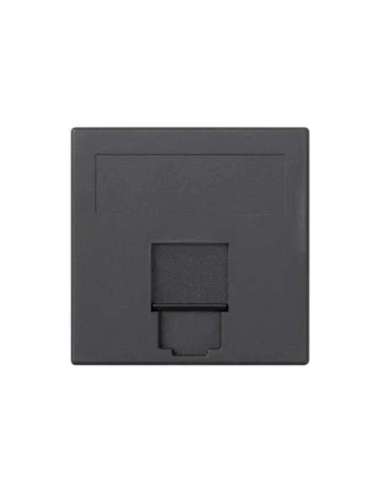 Placa de voz y datos plana con guardapolvo 1 elemento para 1 RJ45 compatibilidad otros - A000989777 CON_CON 50000085-038