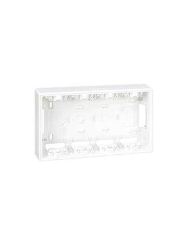 Base caja de pared de superficie para 4 elementos dobles blanco Simon 500 Cima - A000990063 CON_CON 51050004-030