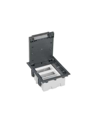 Caja de suelo regulable para 6 elementos en instalación de suelo técnico gris Simon 500 - A000990081 CON_CON 52050103-035