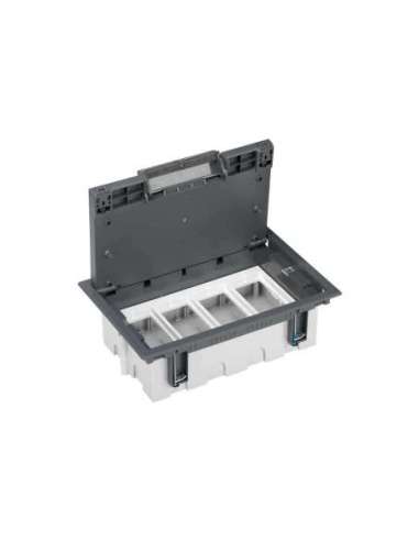 Caja de suelo regulable para 8 elementos en instalación de suelo técnico gris Simon 500 - A000990083 CON_CON 52050104-035