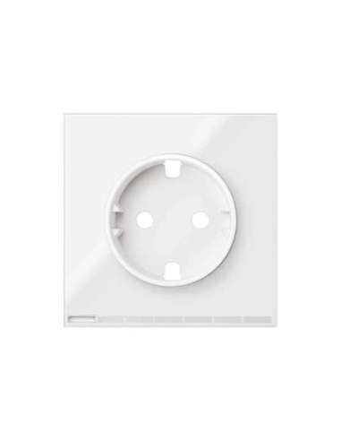 Tapa Simon iO para la base de enchufe schuko blanco brillante Simon 100 - A001481873 SIMON 10002041-130