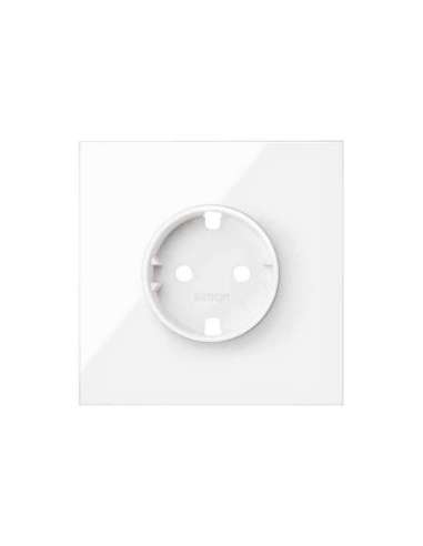 Kit front para 1 elemento con 1 base de enchufe schuko blanco brillante Simon 100 - A001481909 SIMON 10020105-130