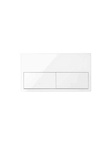 Kit front horizontal para 2 elementos con 2 teclas blanco brillante Simon 100 - A001481913 SIMON 10020201-130