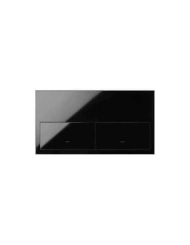 Kit front horizontal para 2 elementos con 2 teclas negro brillante Simon 100 - A001481914 SIMON 10020201-138