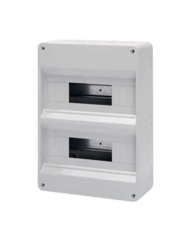 CAJA PROTEGIDA SIN PUERTA - PAREDES CON AGUJEROS TROQUELADOS - PREPARADO PARA ALOJAR RE - A000171111 GEWISS GW40030