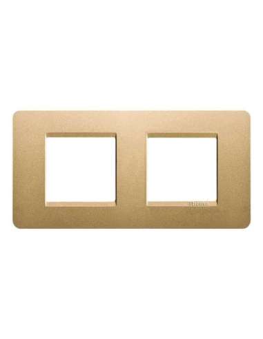 Placa embellecedora Màtix de color Oro - 2 x 2 módulos - A000614231 BTICINO AM4802/2GL