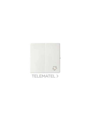 Tecla doble para grupo de 1 conmutador y 1 pulsador con grabado campana blanco Simon 82 - A000039624 SIMON 82027-30