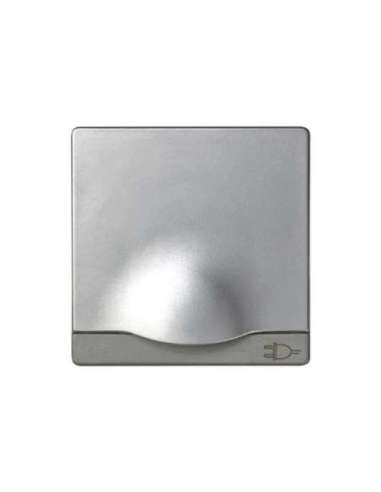 Tapa abatible con dispositivo de seguridad para la base de enchufe schuko aluminio Simo - A000039815 SIMON 82090-33