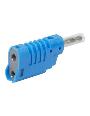 Clavija banana de seguridad Ø4mm. 16A 33 V~ - 70V. Color azul - A000131311 LEGRAND 050027 (EMBALAJE DE 10 UNIDADES)