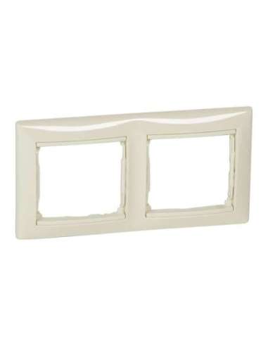 Placa embellecedora Valena de 2 elementos de color marfil para montaje horizontal - A000133783 LEGRAND 774352