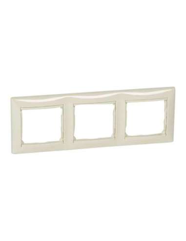 Placa embellecedora Valena de 3 elementos de color marfil para montaje horizontal - A000133784 LEGRAND 774353