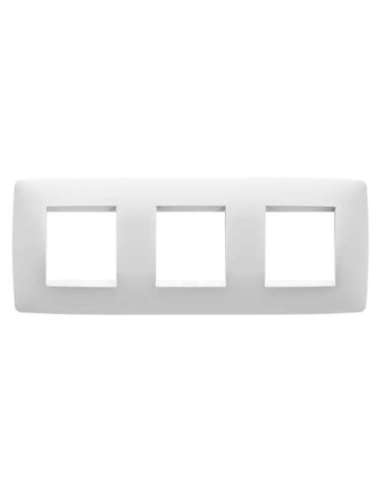 PLACA ONE INTERNATIONAL - TECNOPOLÍMERO - 2+2+2 MÓDULOS HORIZONTAL - BLANCO - CHORUSMAR - A000169127 GEWISS GW16126TB