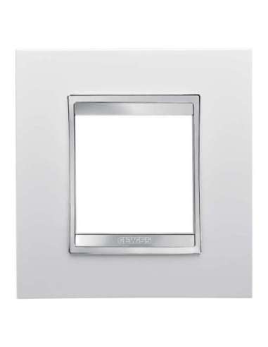 PLACA LUX INTERNATIONAL - TECNOPOLÍMERO - 2 MÓDULOS - BLANCO - CHORUSMART - A000169232 GEWISS GW16222TB