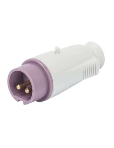 CLAVIJA MÓVIL RECTA - IP44 - 2P 16A 20-25V 50-60HZ - VIOLETA - S R - CONEXIONADO DE TOR - A000172811 GEWISS GW60064