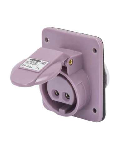 BASE FIJA DE EMPOTRAR A 10° - IP44 - 2P 16A 20-25V 50-60HZ VIOLETA - S R - CONEXIONADO - A000173279 GEWISS GW62265