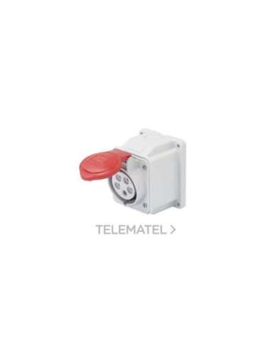 BASE FIJA DE PARED A 10° - IP44 - 2P+T 16A 380-415V 50/60HZ - ROJO - 9H - CONEXIONADO D - A000173306 GEWISS GW62407