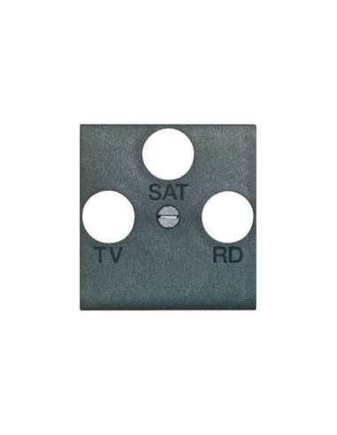 Frontal TV-R-SAT universal Livinglight - Antracita - 2 módulos - A000615527 BTICINO L4207