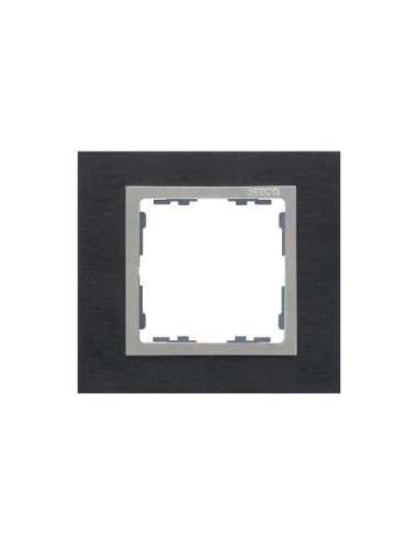 Marco para 1 elemento inox negro interior aluminio Simon 82 Nature - A000900455 SIMON 82917-38