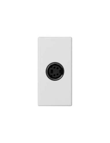 Conector S-Video hembra con placa embellecedora blanco Simon K45 - A000900484 CON_CON K103B/9