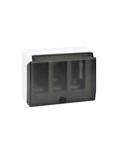 Caja de pared de superficie con tapa abatible para 3 elementos dobles blanco Simon 500 - A000990041 CON_CON 51040003-030