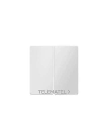 Tecla doble Q.1 blanco polar aterciopelado - A001001756 HAGER 16236089