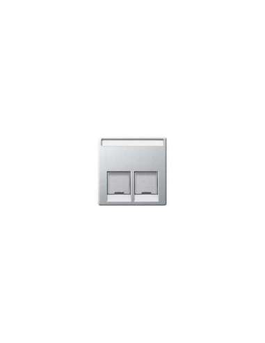 Tapa RJ45 doble elegance Aluminio - A001135290 SCHNEIDER ELECTRIC MTN466560